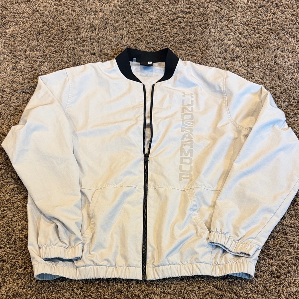Under Armour Men's Light Gray Bomber Jacket